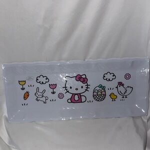 Hello Kitty Easter Melamine Serving Tray Platter 8 X 19 NWT